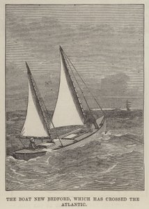 El barco New Bedford, que ha cruzado el Atlántico (grabado) de English School