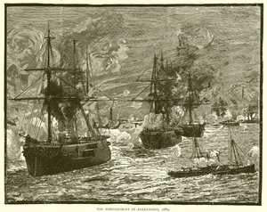 El bombardeo de Alejandría, 1882 de English School