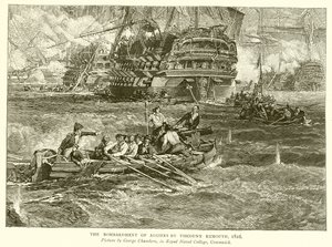 El bombardeo de Argel por el vizconde Exmouth, 1816