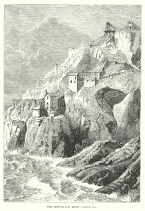 La mina Botallack, Cornualles (grabado) de English School