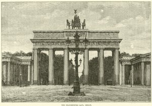La Puerta de Brandeburgo, Berlín, 1870 de English School