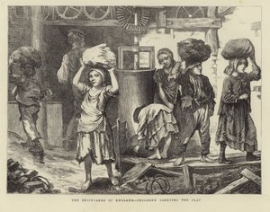 Las ladrilleras de Inglaterra - Niños llevando la arcilla