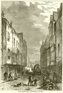 The Bridge-Foot, Southwark, en 1810 de English School