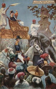 El ejército británico entrando en Singapur tras su cesión en 1824 de English School
