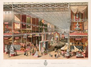 El Departamento Británico, Visto desde el Transepto, Gran Exposición, 1851 de English School