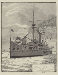 La Armada Británica, HMS Agamemnon (grabado) de English School