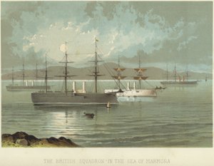El escuadrón británico en el mar de Mármara de English School