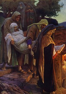 El entierro de Jesús (litografía en color)