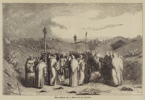 El entierro de un monje de La Trappe (grabado) de English School