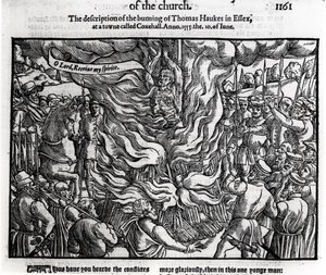 La quema de Thomas Haukes, 10 de junio de 1555, de 