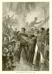 El incendio del Kent, 1825 de English School