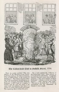 El Club de la Cabeza de Ternero en Suffolk Street, 1734