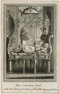La Cama Celestial, con la Diosa Rosada de la Salud reposando sobre ella de English School