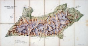 La cadena del Mont Blanc, de una encuesta real en 1863 por A. Adams Reilly, publicada en A Record of Mountain Adventure and Scientific Observation for the Alpine Club, 1865 de English School