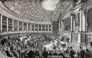 La Cámara de Diputados, París, de 