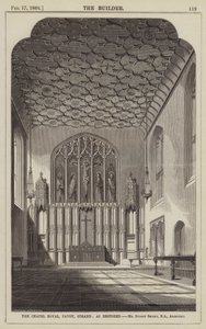 Capilla Real, Savoy, Strand, como restaurada, Sr. Sydney Smirke, RA, Arquitecto de English School