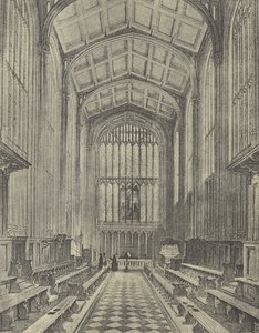 La capilla, mirando al este, 1844 (grabado) de English School