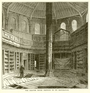 La sala capitular antes de su restauración
