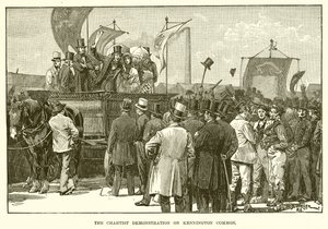 La demostración cartista en Kennington Common de English School