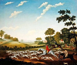 La caza, c.1770 de English School