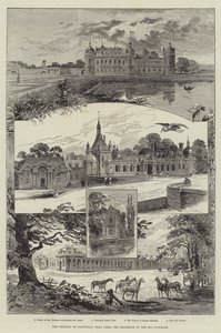El Chateau de Chantilly, cerca de París, la residencia del Duque de Aumale (grabado) de English School