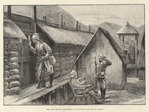 La Expedición Chin-Lushai, un Puesto de Observación en Yawhi de English School