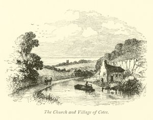 La iglesia y el pueblo de Cotes