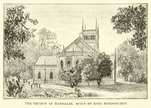 La iglesia en Mandalay, construida por el rey Mindone-Min