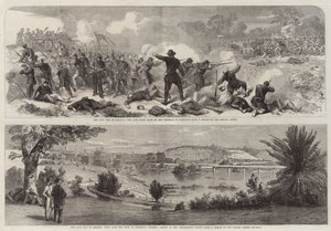 La guerra civil en América (grabado)