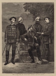 La guerra civil en España, Don Carlos y su estado mayor de English School
