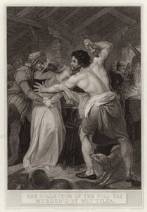 El recaudador del impuesto de capitación asesinado por Wat Tyler de English School