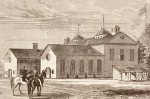 The College of William and Mary, Williamsburg, Virginia (litografía) de English School