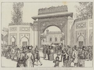 La Exposición Colonial e India, la Puerta de Gwalior, entrada al patio del Palacio Indio de English School
