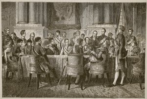 El Congreso de Viena, ilustración de Cassells Illustrated History of England de English School