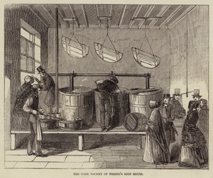 La Casa de Sopa de la Sociedad de Amigos de Cork (grabado) de English School
