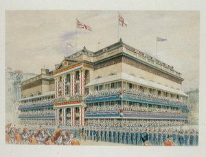 La procesión de coronación del rey Jorge V (1856-1936) 1910 de English School