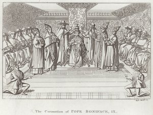 La coronación del Papa Bonifacio IX