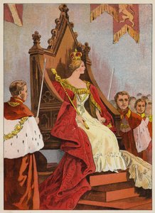 La coronación de la reina Victoria (grabado) de English School