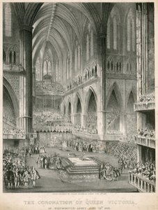 La Coronación de la Reina Victoria en la Abadía de Westminster, 28 de junio de 1838 de English School