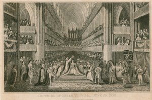 La Coronación de la Reina Victoria en la Abadía de Westminster, 28 de junio de 1838 de English School