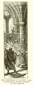 La Coronación de Esteban, 1135. Hostia Consagrada cayendo al Suelo