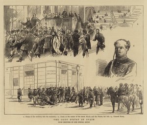 El Golpe de Estado en España (grabado)