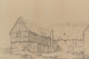 The Court Lodge en East Farleigh, cerca de Maidstone, c.1874 (Lápiz) de English School