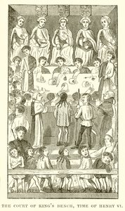La Corte del Banco del Rey, época de Enrique VI de English School