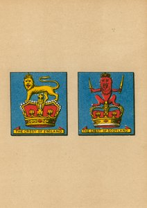 El escudo de Inglaterra. El escudo de Escocia de English School