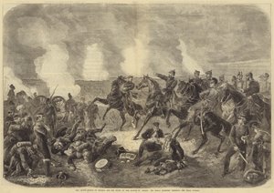 El príncipe heredero de Prusia y su estado mayor en la batalla de Worth, Su Alteza Real ordenando la carga final de English School