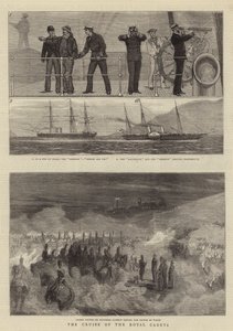 El Crucero de los Cadetes Reales (grabado) de English School