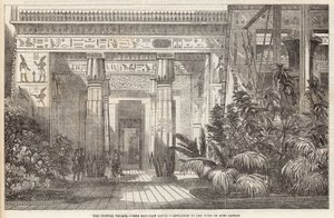 El Crystal Palace: La Corte Egipcia, entrada a la Tumba de Beni Hassan de English School