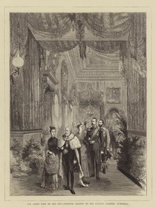 La visita del zar a la ciudad, corredor que conduce a la sala del consejo, Guildhall de English School