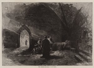 La cámara de la muerte de Colón (grabado) de English School